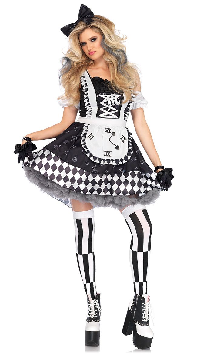 F1853 Womens 2 Pc Wonderland  Costume